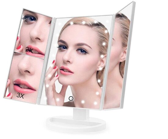 Kosmetinis veidrodis didinantis su LED apšvietimu